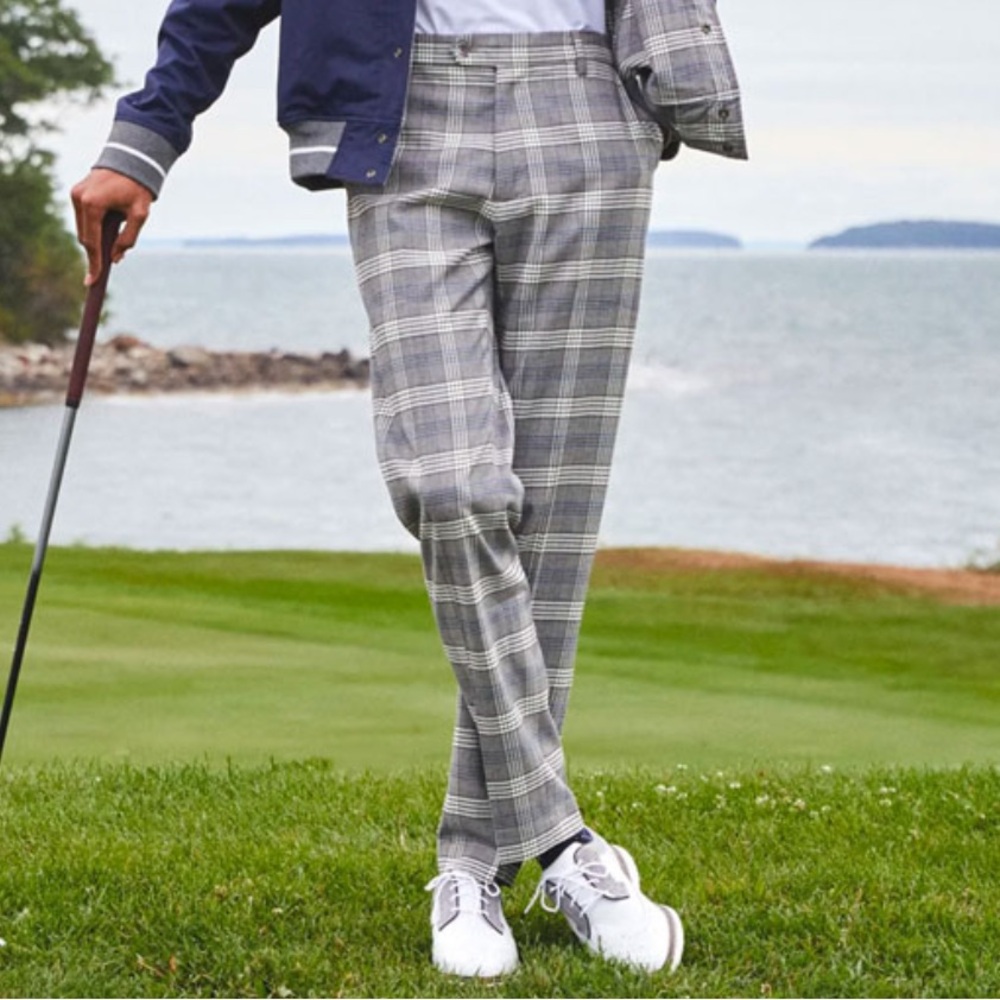 FOOTJOY X Todd Snyder Gray Plaid Sutton Golf Pant- Classic Tailored Fit